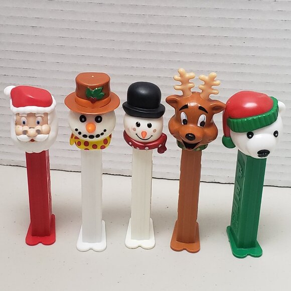 Pez Dispensers Christmas Set of 5 (Snowman, Santa, Reindeer, Polar Bear) - Picture 2 of 7